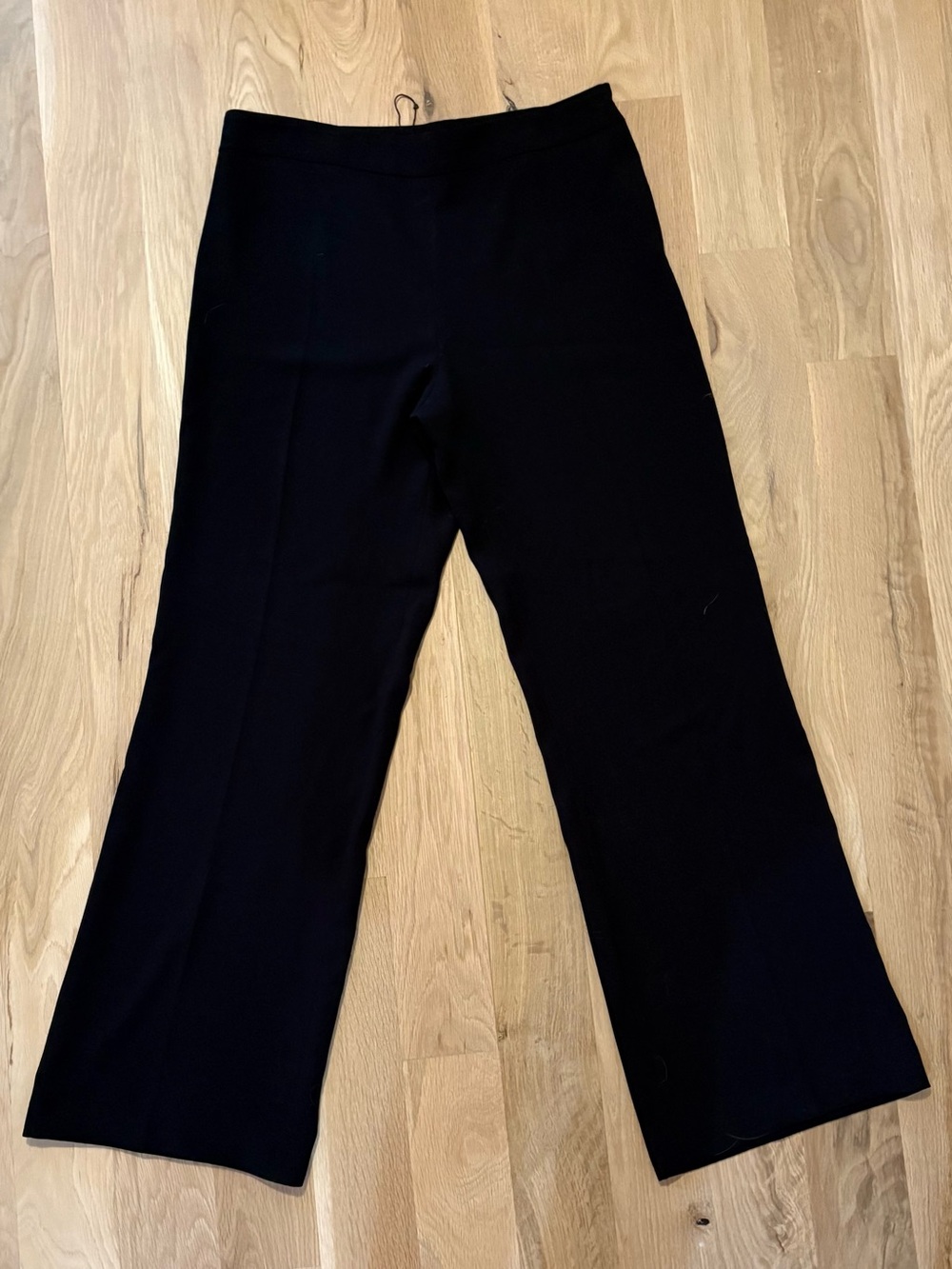 Classic Black Slim Wide-Leg Pants - Women's Stretch Trousers